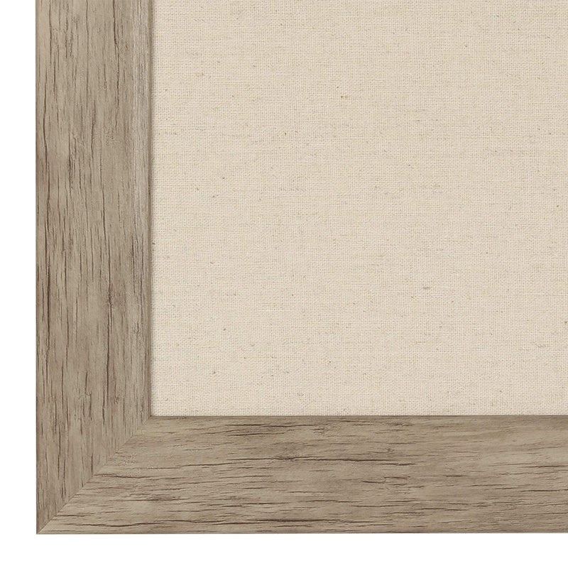 DesignOvation Beatrice Framed Linen Fabric Pinboard, 13x23, Rustic Brown - Image 4